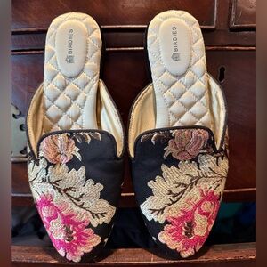 NWOB Birdies Phoebe floral jacquard mules SIZE 8